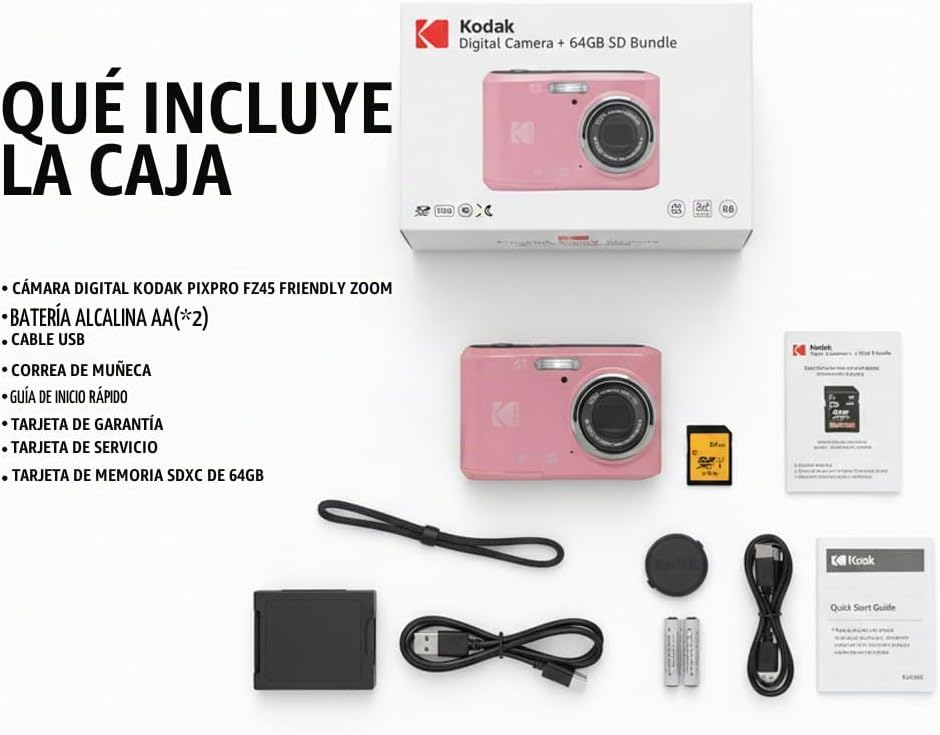 Kodak PIXPRO FZ45 Friendly Zoom 16MP 1080p Cámara digital Full HD (...