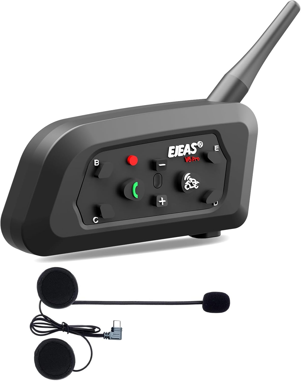 EJEAS Vnetphone V6 - Casco de motocicleta con intercomunicador Blue...