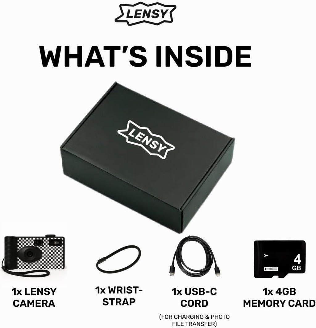LENSY Cámara digital sin pantalla | Cuatro filtros integrados | Rec...
