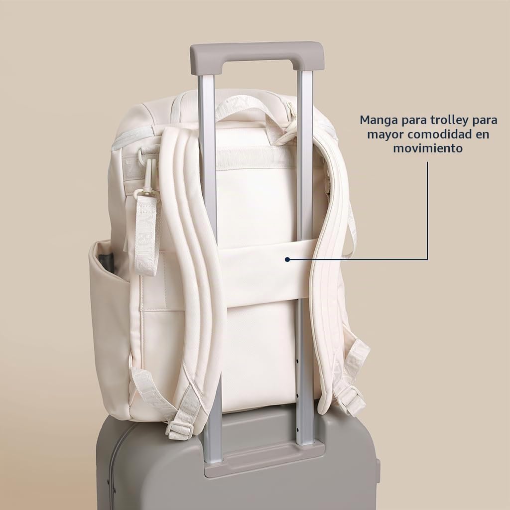 Itzy Ritzy Belong - Mochila tipo cubo (crema) | Cuenta con bolsillo...