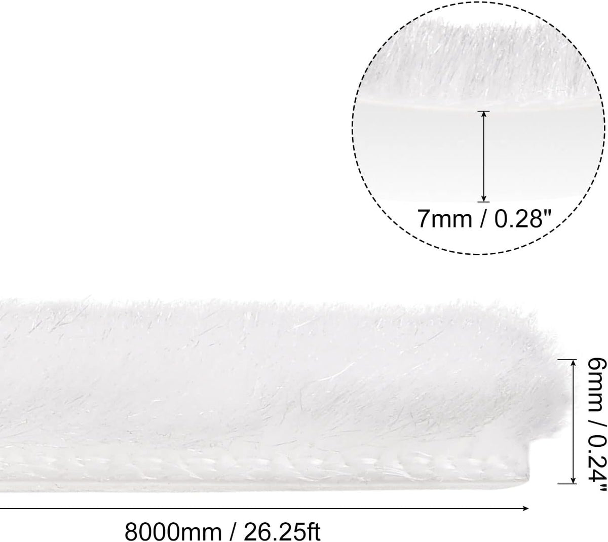 uxcell Burlete de agua, 26 pies de largo x 0.28 pulgadas de ancho x...
