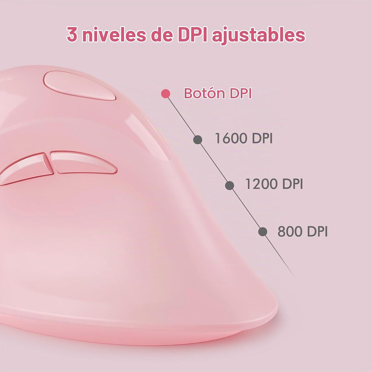 MicroPack Ratón ergonómico, ratón vertical inalámbrico con USB A y...