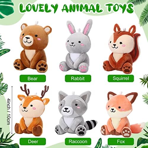 Aoriher Juego de 6 animales de peluche de 4 pulgadas, estilo regula...