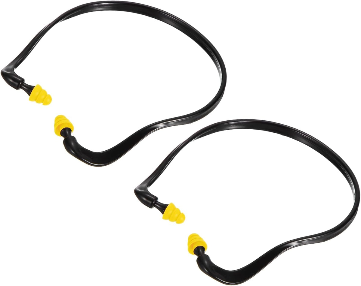 PATIKIL 2 tapones para los oídos con banda, reutilizables, lavables...