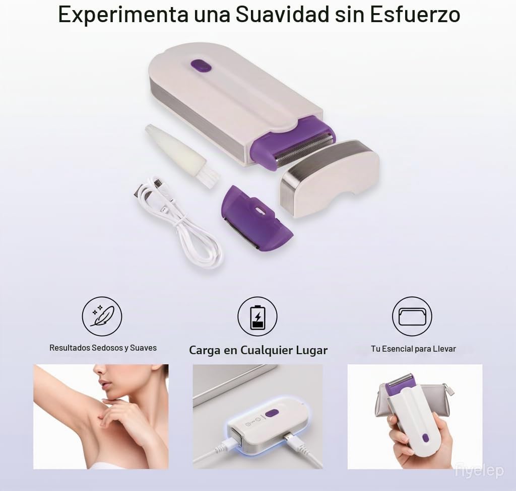 Generic Eliminador de depilación recargable con láser para mujer, d...