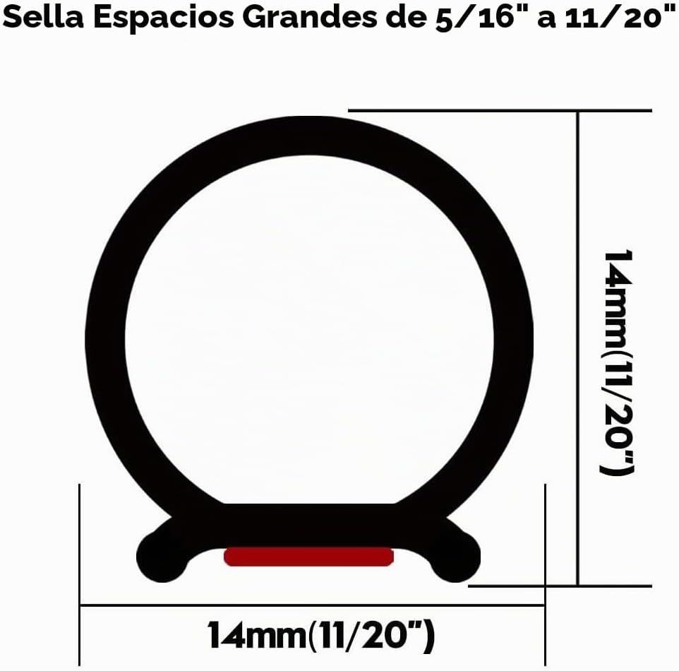 CloudBuyer - Tira de sellado de puerta de 39.4 pies para marco de p...