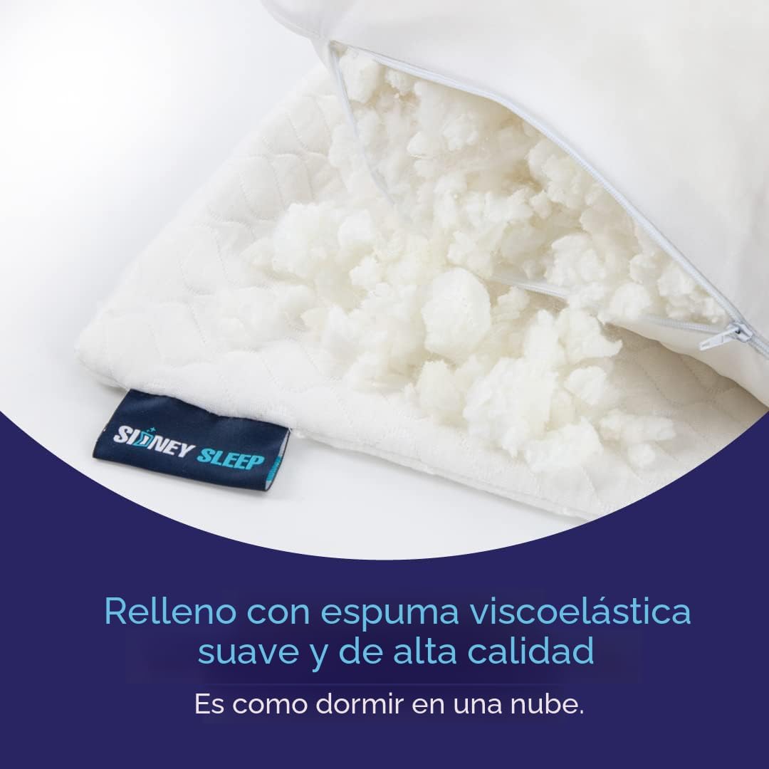 Sidney Sleep Almohada de relleno de contorno curvo ajustable, tamañ...