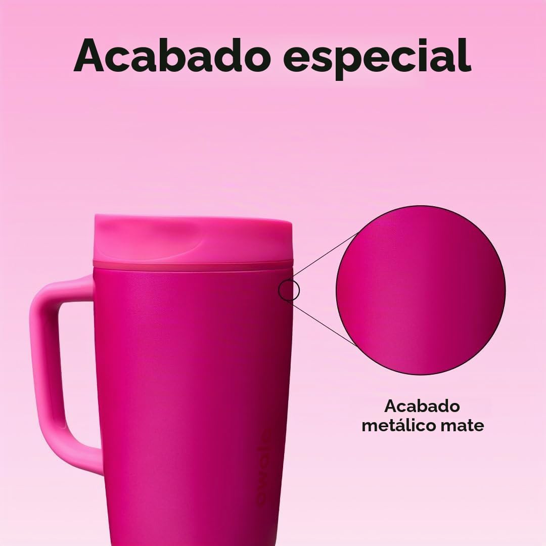 Owala SmoothSip Slider - Taza de viaje aislada de acero inoxidable...