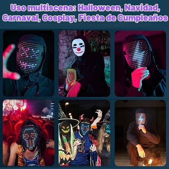 WestDeer Las máscaras LED multicambiables con detección de gestos i...