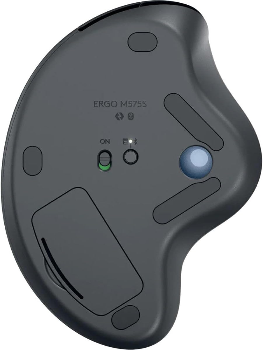 Logitech Ergo M575S Ratón Trackball Inalámbrico Ergonómico, Negro\/...