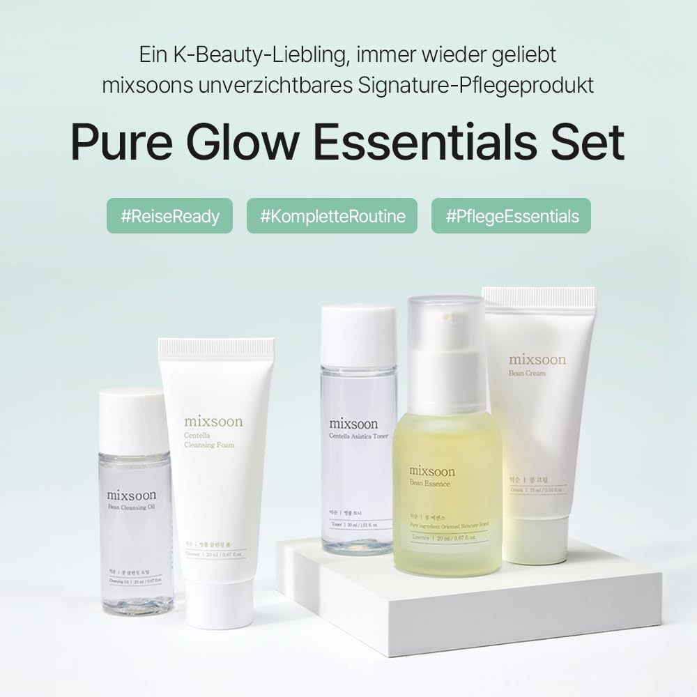 mixsoon Pure Glow Essentials Set - Kit de cuidado de la piel de 5 p...