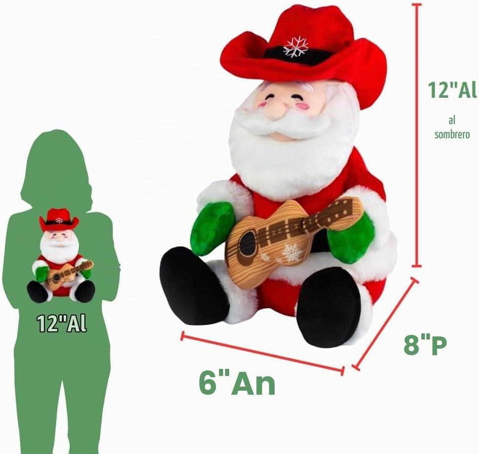 Cuddle Barn - Cowboy Kringle | Juguete de peluche suave de Papá Noe...