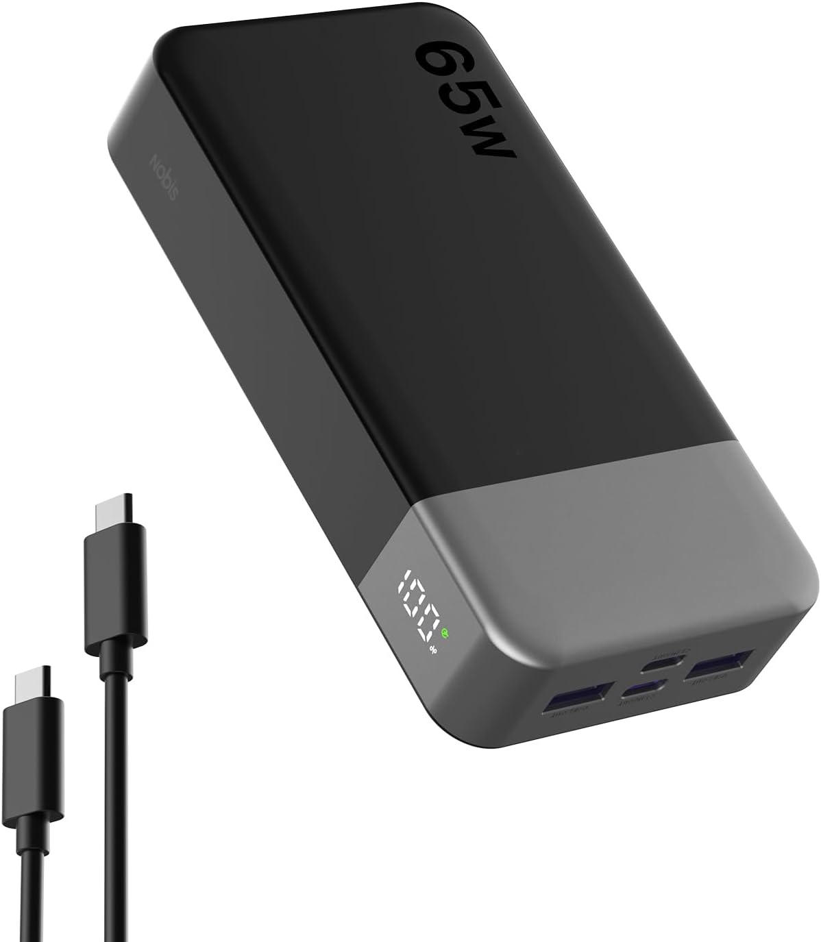 NOBIS Cargador portátil 20000mAh 65W Power Bank Carga rápida | Banc...