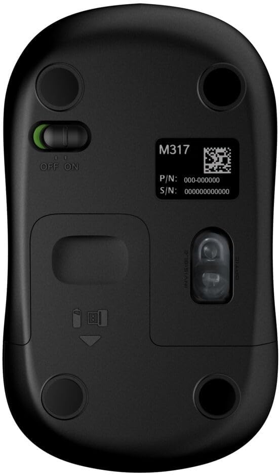 Logitech M317 ratón inalámbrico, 2.4 GHz con receptor USB, seguimie...