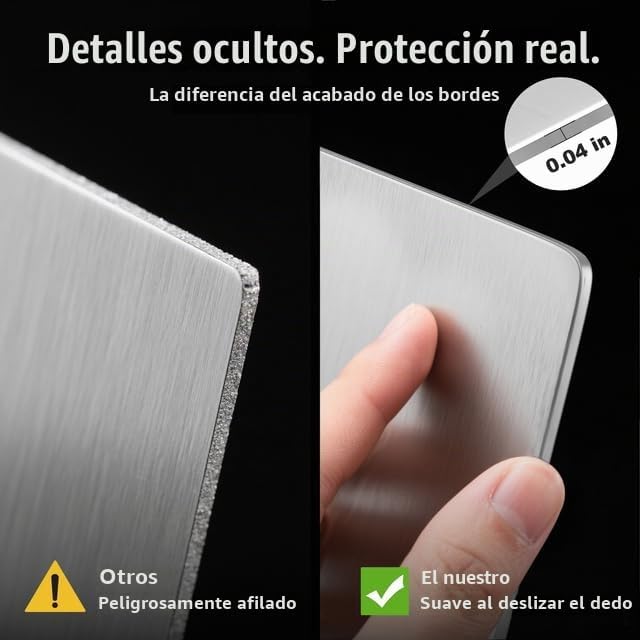 URMONA Juego de tablas de cortar de acero inoxidable 304 de 3 pieza...
