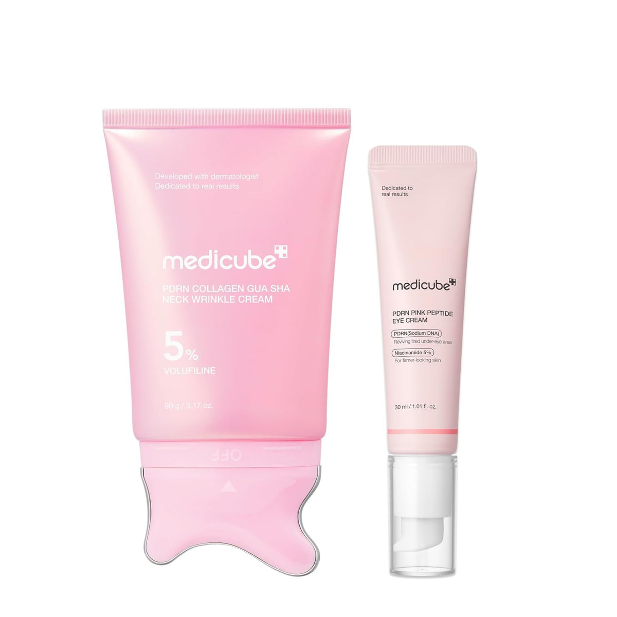 medicube PDRN Lift &amp; Firm Duo - PDRN Gua Sha Crema antiarrugas...