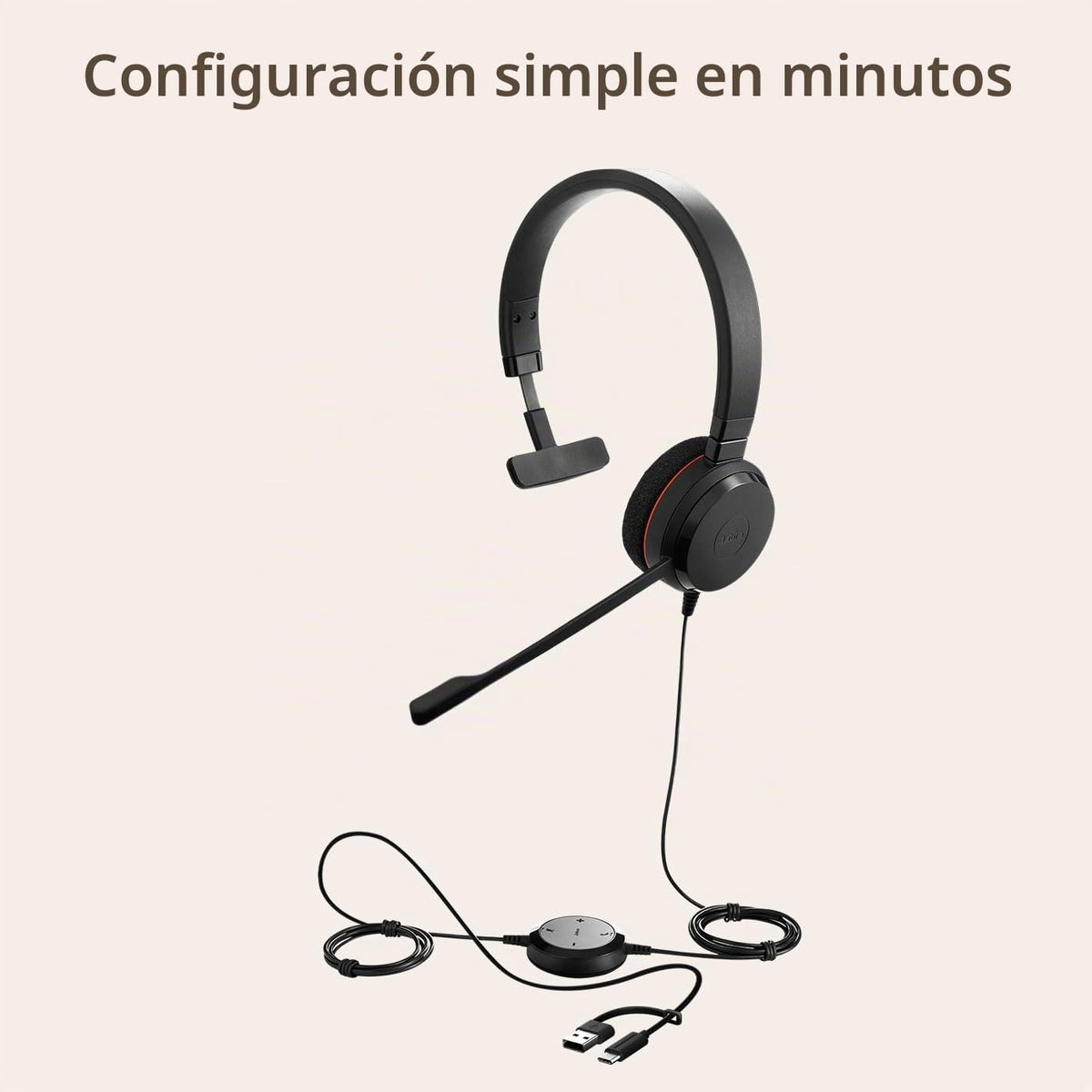 Jabra Evolve 20 - Auriculares con cable (edición 2025), juego de un...
