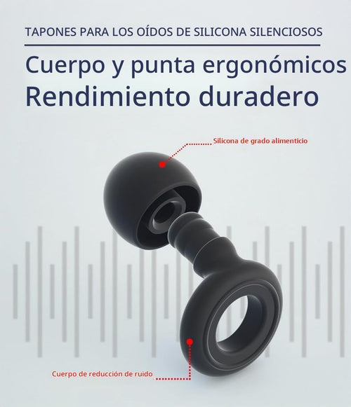 6 pares de tapones para los oídos de silicona suave reutilizables c...