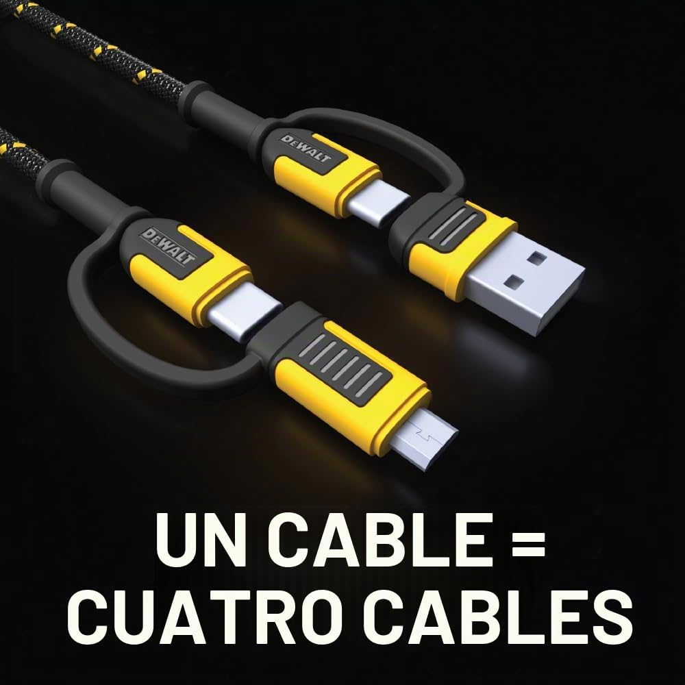 DEWALT Paquete de banco de energía de 10,000 mAh y cable de carga 4...