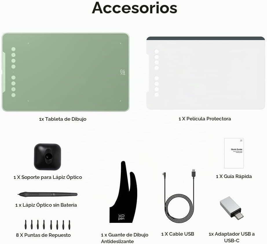 XPPen Deco 01 V3 - Tableta de dibujo de 10 x 6 pulgadas, lápiz ópti...
