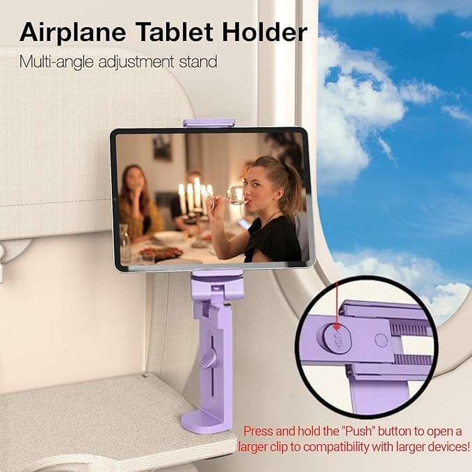 URTRY Soporte para tablet de avión, soporte de viaje giratorio de 3...