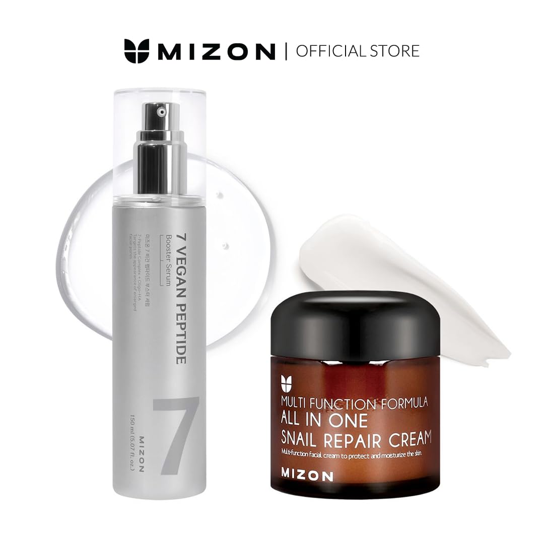 MIZON 7 suero peptídico vegano + caracol todo en uno crema para la...