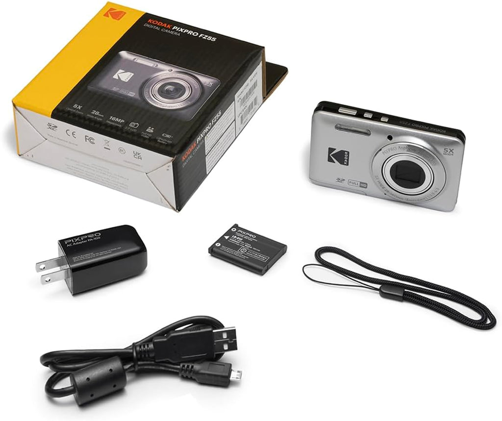 KODAK PIXPRO FZ55-GRY - Cámara digital de sensor CMOS de 16MP con z...