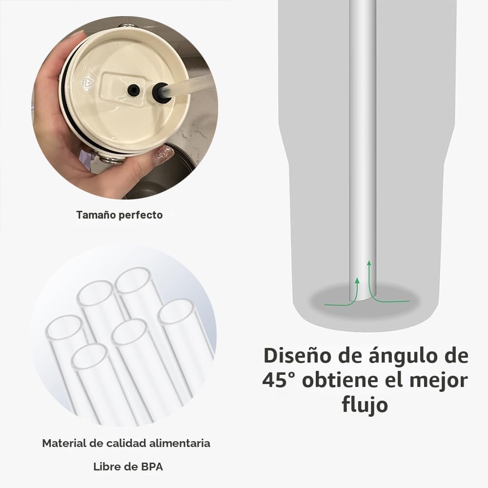 Bubrike Pajitas de repuesto, solo compatibles con vaso Stanley IceF...