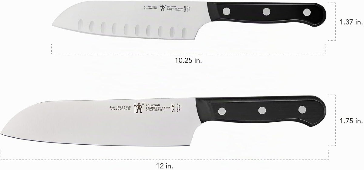 HENCKELS Solution Razor-Sharp - Juego de cuchillos Santoku de 5 pul...