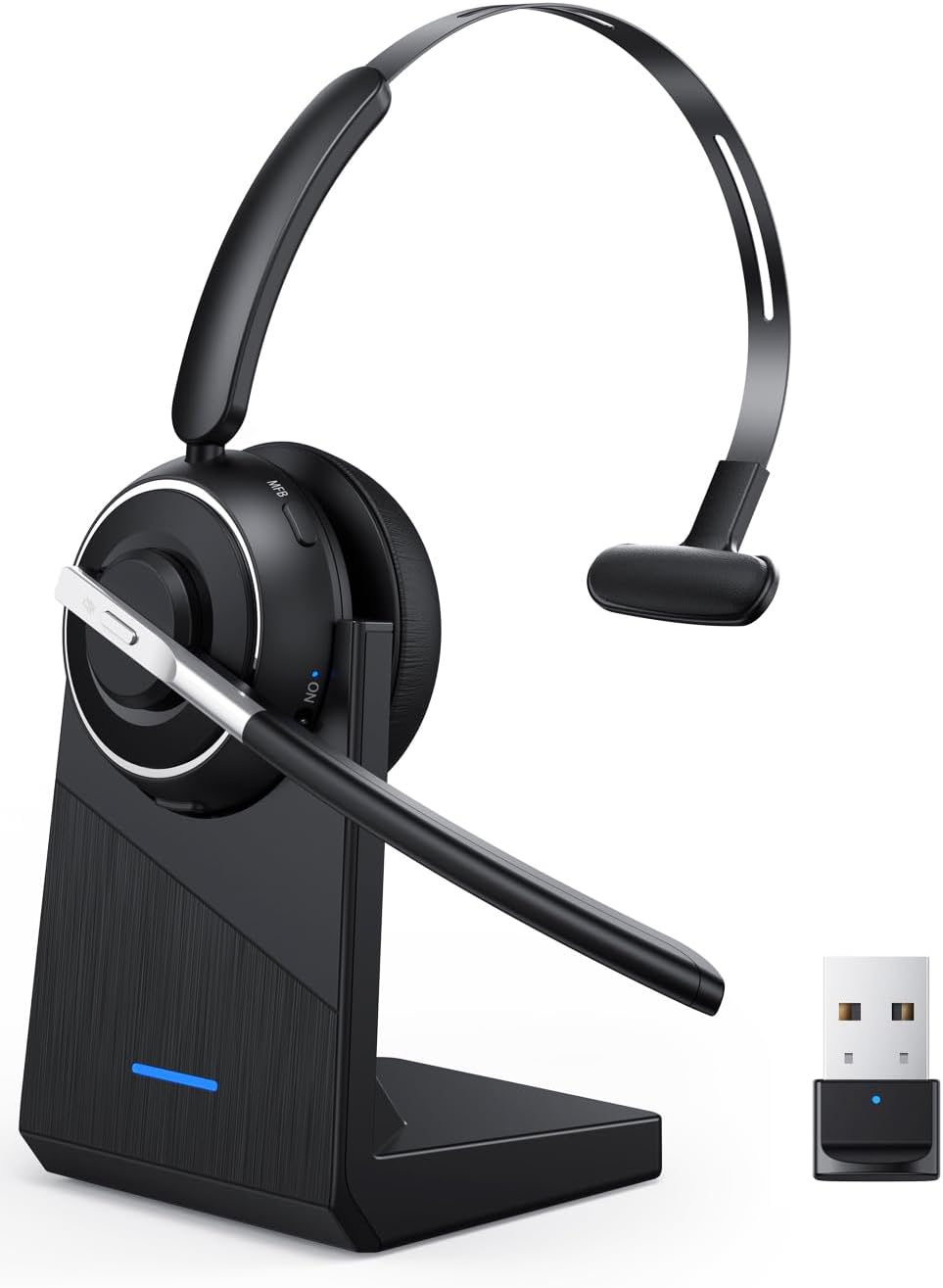 Auriculares inalámbricos con micrófono para el trabajo Auriculares...