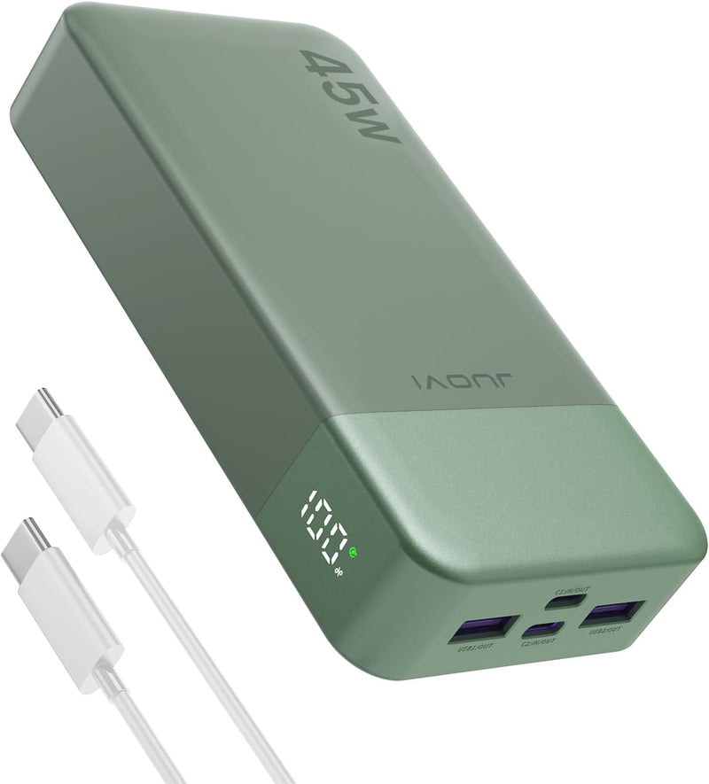Cargador portátil JUOVI Power Bank 45W 20000mAh | PD QC carga rápid...
