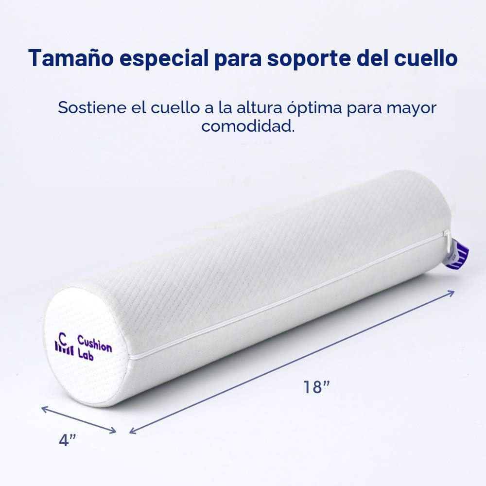C CUSHION LAB Almohada Cilíndrica para Alivio del Cuello - Espuma V...