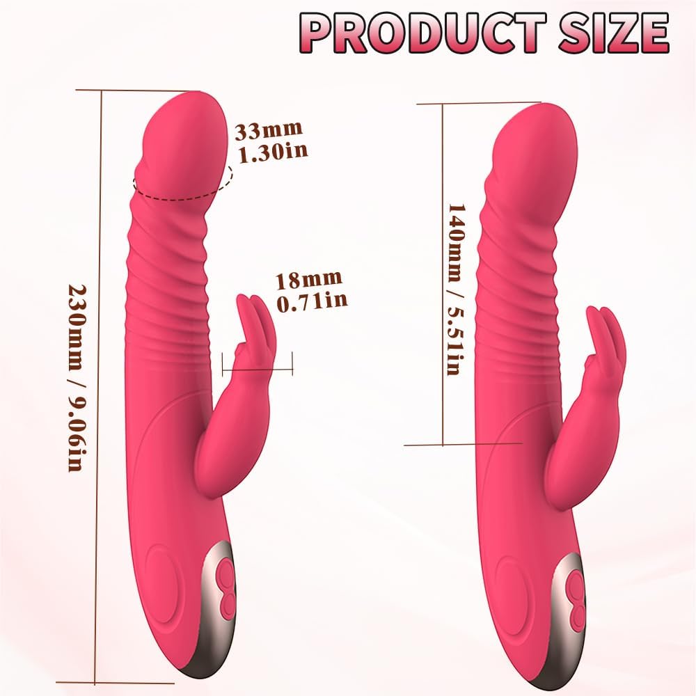 Juego de juguetes de placer con orejas de conejo, impermeable, 8 mo...