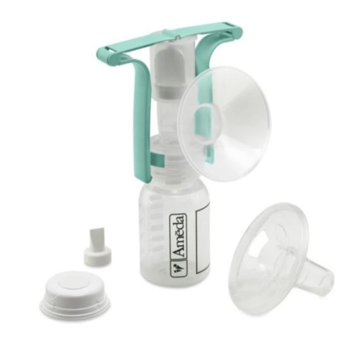 Ameda Extractor de leche manual con una sola mano con estimulador d...