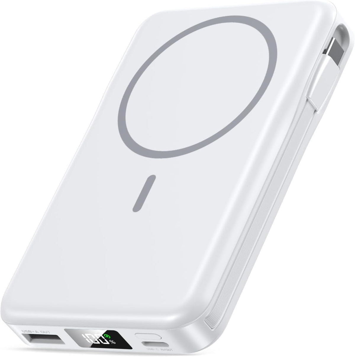 Cargador portátil magnético 10000mAh, banco del poder 20W con cable...