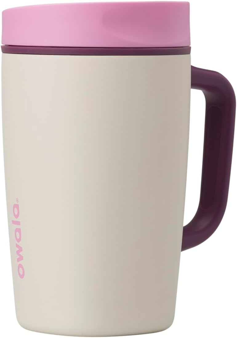 Owala SmoothSip Slider - Taza de viaje aislada de acero inoxidable...