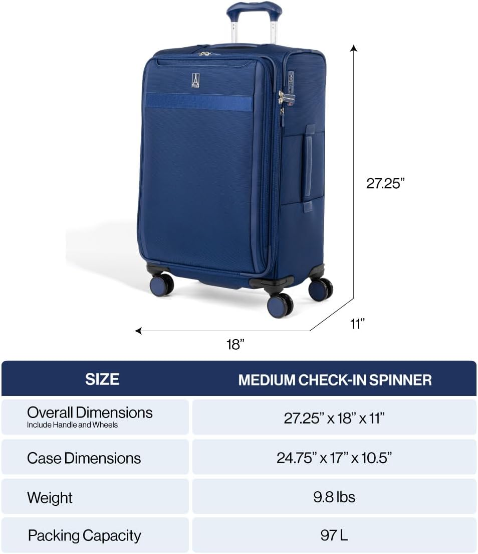 Travelpro Versapack + equipaje ligero y expandible a cuadros, malet...