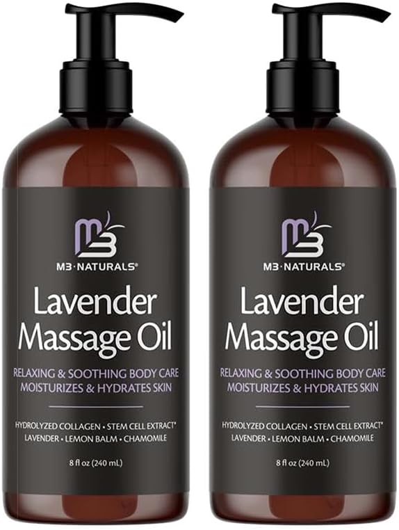 Aceite de masaje de lavanda para reafirmar la piel con colágeno (16...