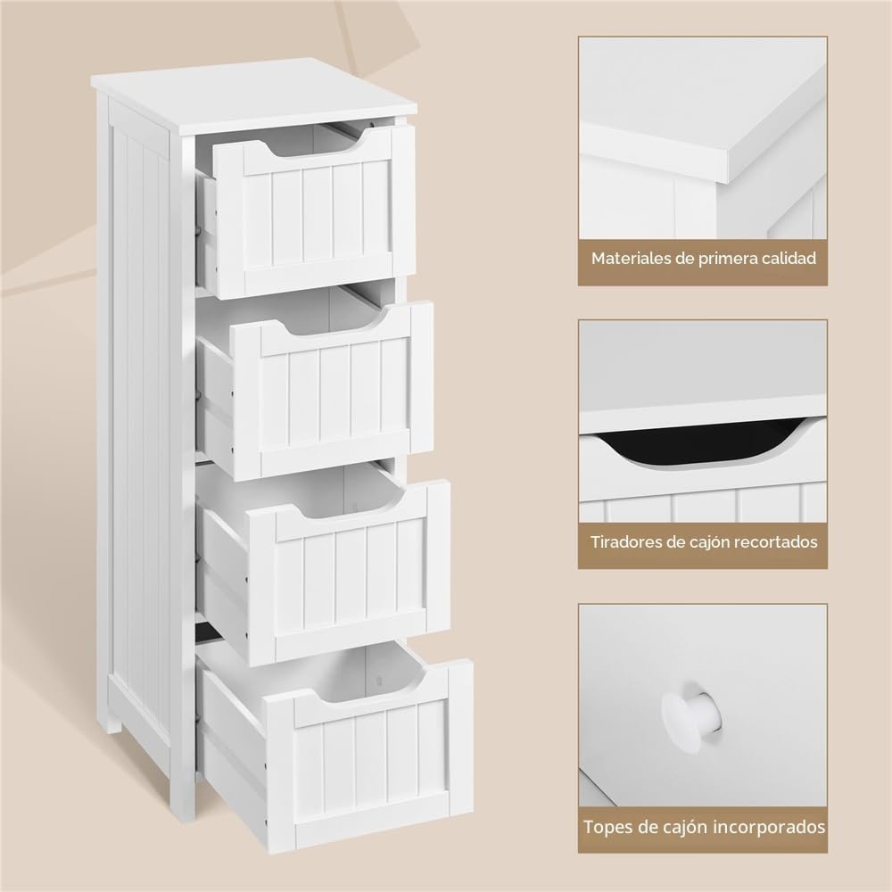 Yaheetech Gabinete de almacenamiento para baño, 12 pulgadas de anch...