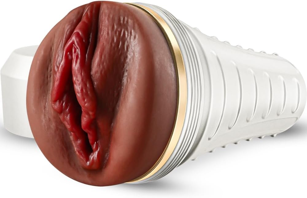 Masturbador masculino realista de bolsillo, vagina texturizada con...