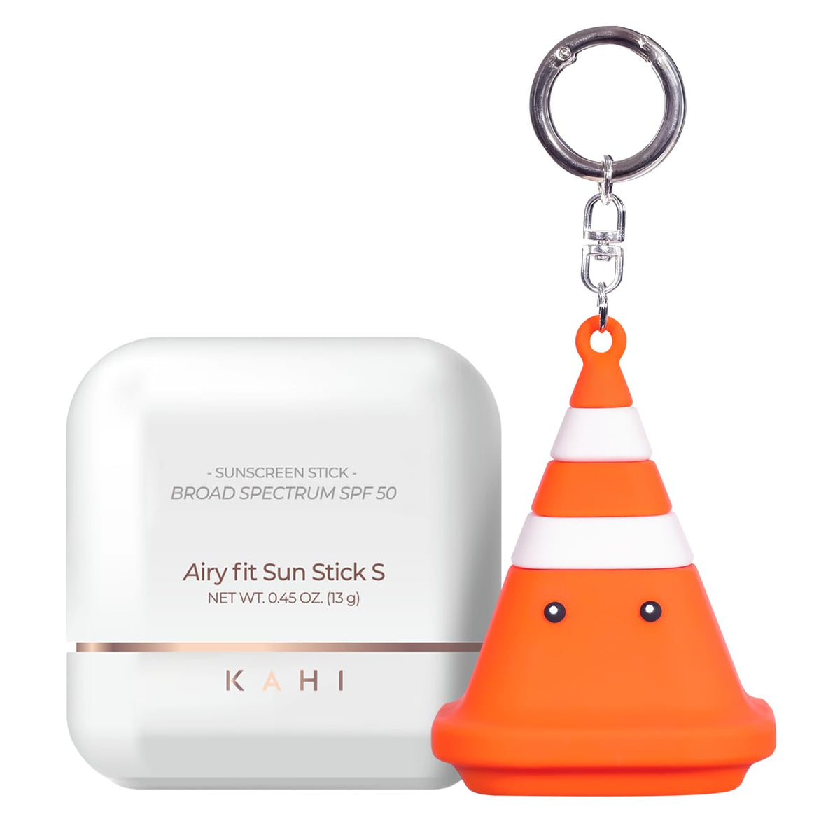 KAHI Airy Fir Sun Stick S - Llavero de cono de goma SPF 50+ - Prote...