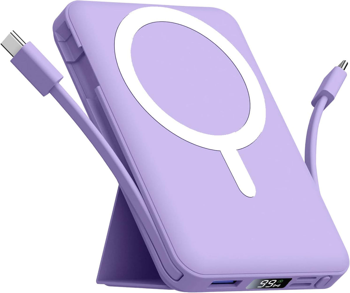 Azmuth para cargador portátil MagSafe, banco de energía magnético d...