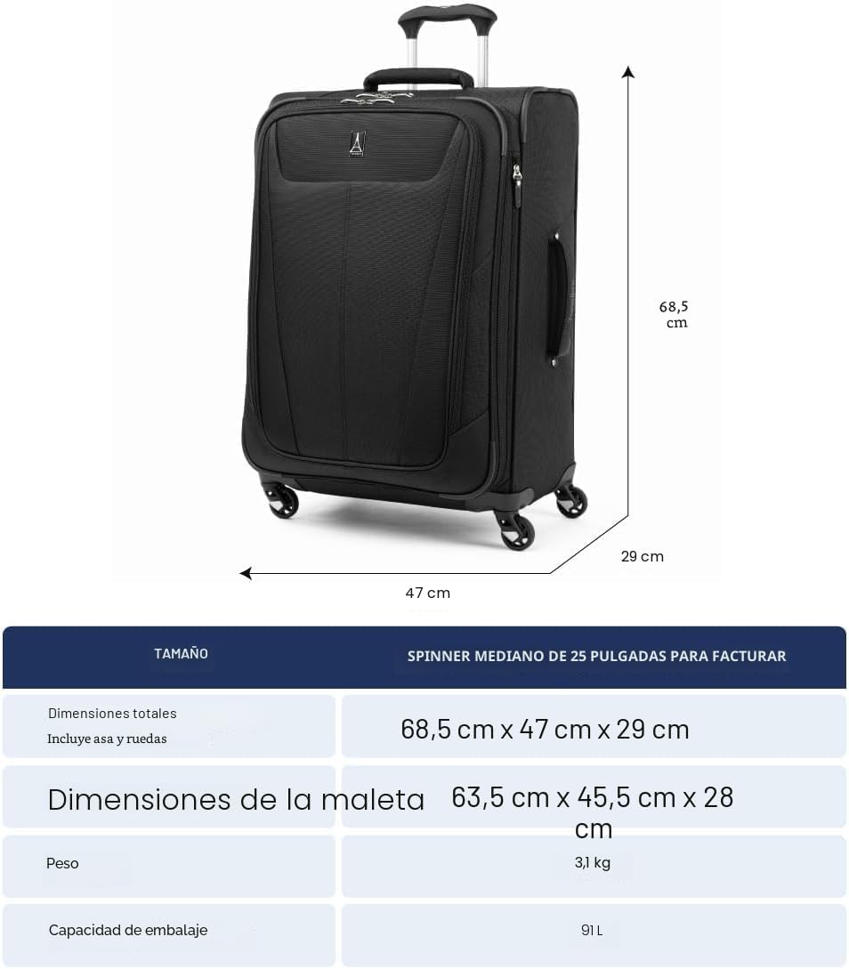 Travelpro Maxlite 5 | Girador de mano extensible de 21", Borgoñ...