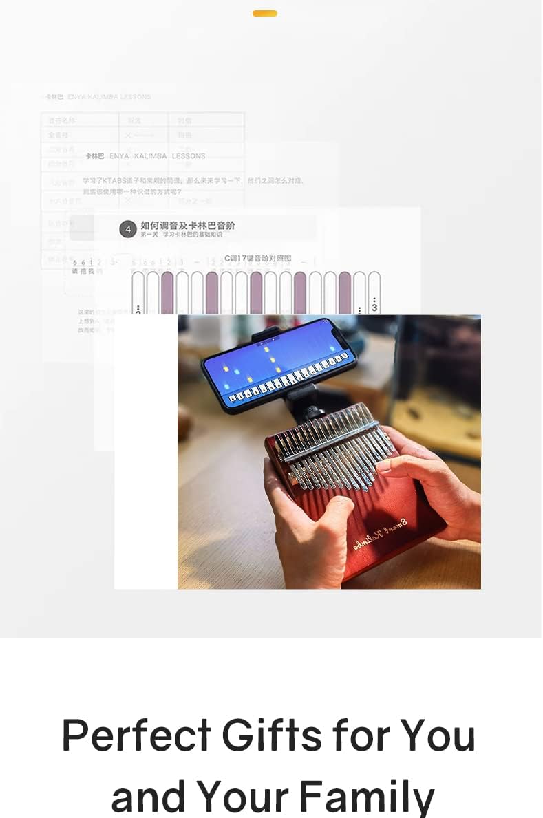 Jooleer Kalimba inteligente con aplicación, martillo de afinación,...