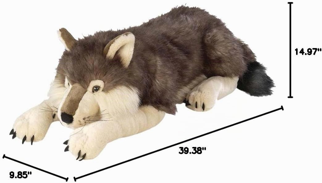 Wild Republic - Peluche Jumbo de lobo, animal gigante de peluche, j...
