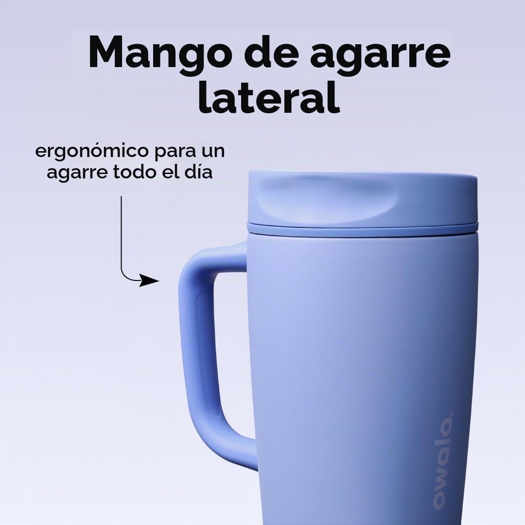 Owala SmoothSip Slider - Taza de viaje aislada de acero inoxidable...