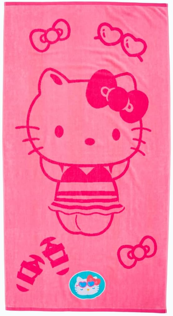 Franco Luxe Sanrio Hello Kitty - Toalla de baño de algodón de gran...