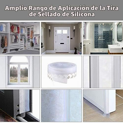 Tira de sellado de puerta, tira de puerta inferior para puertas, ad...