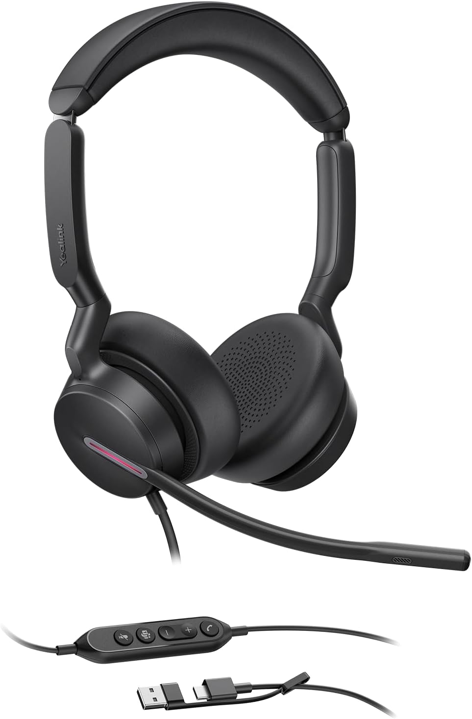 Yealink Auriculares con cable UH46,USB-C\/A, cancelación de ruido A...