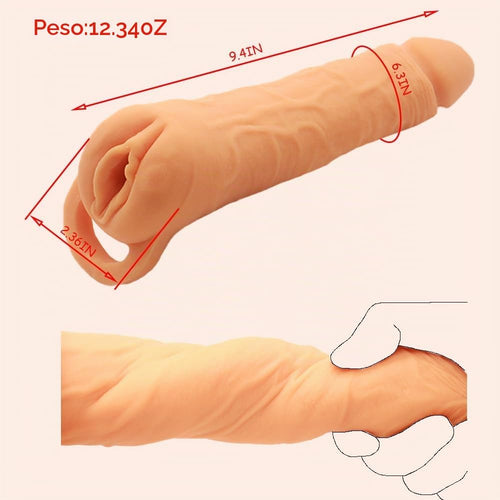 Ampliador extensor de pene de 9,45 pulgadas con anillo para el pene...